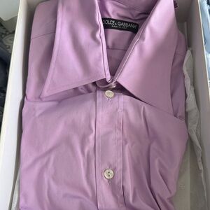 Dolce & Gabbana Men's Lilac Dress Shirt Sz 15.5